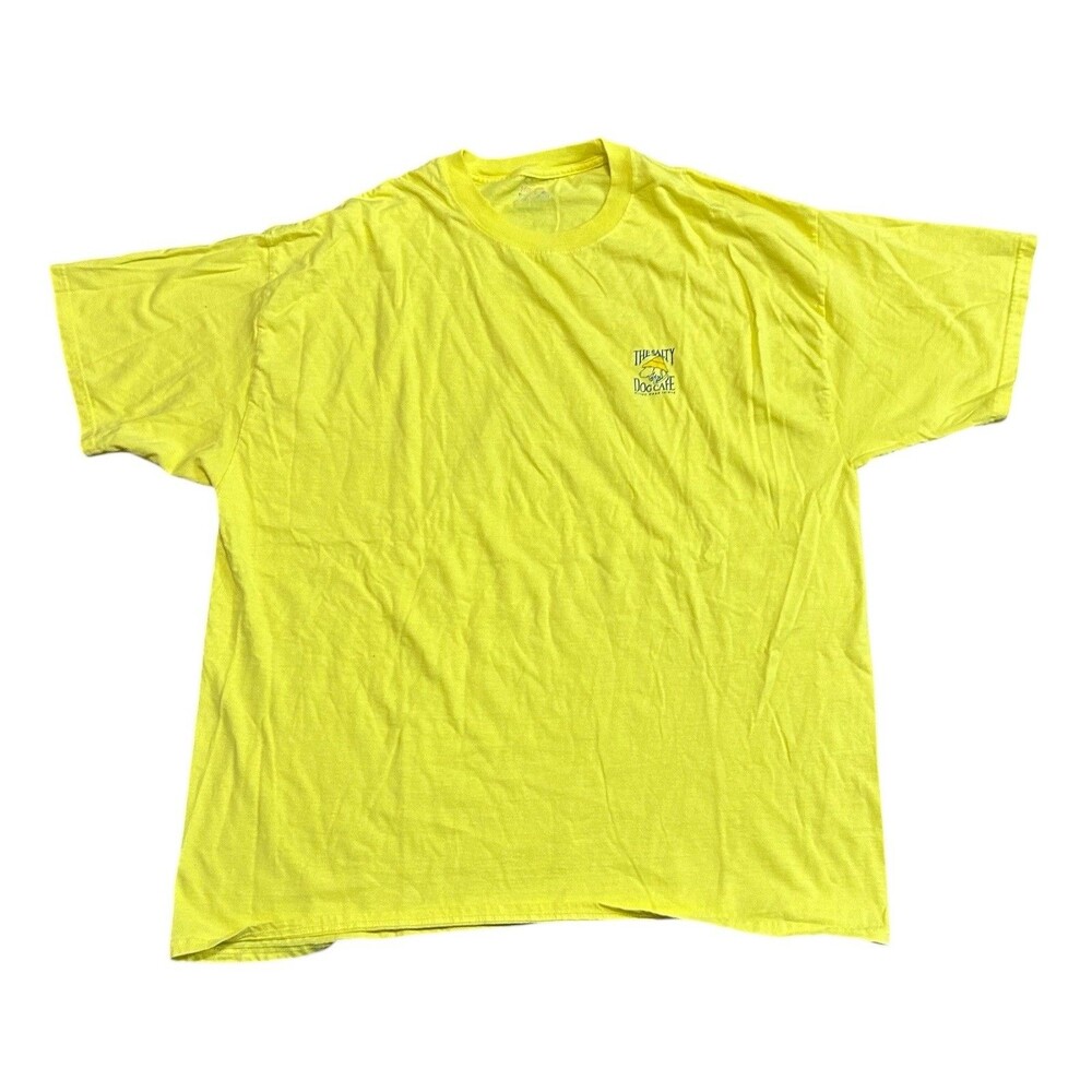 The Salty Dog Cafe T-shirt South Beach Marina Hilton Head Size Adult XXL Yellow